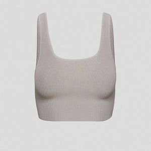 Aritzia Babaton sculpt knit tank in ice grey